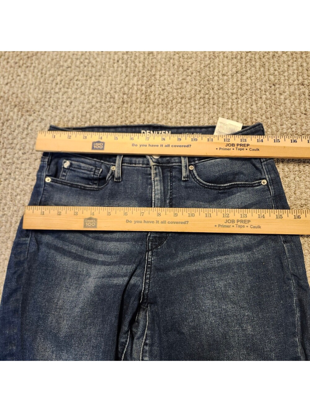 Denizen from Levi's High-Rise Super Skinny Jeans in Dark Blue Size 6 - Picture 2 of 9